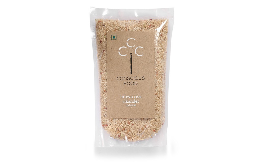 Conscious Food Brown Rice Sikander Natural   Pack  500 grams